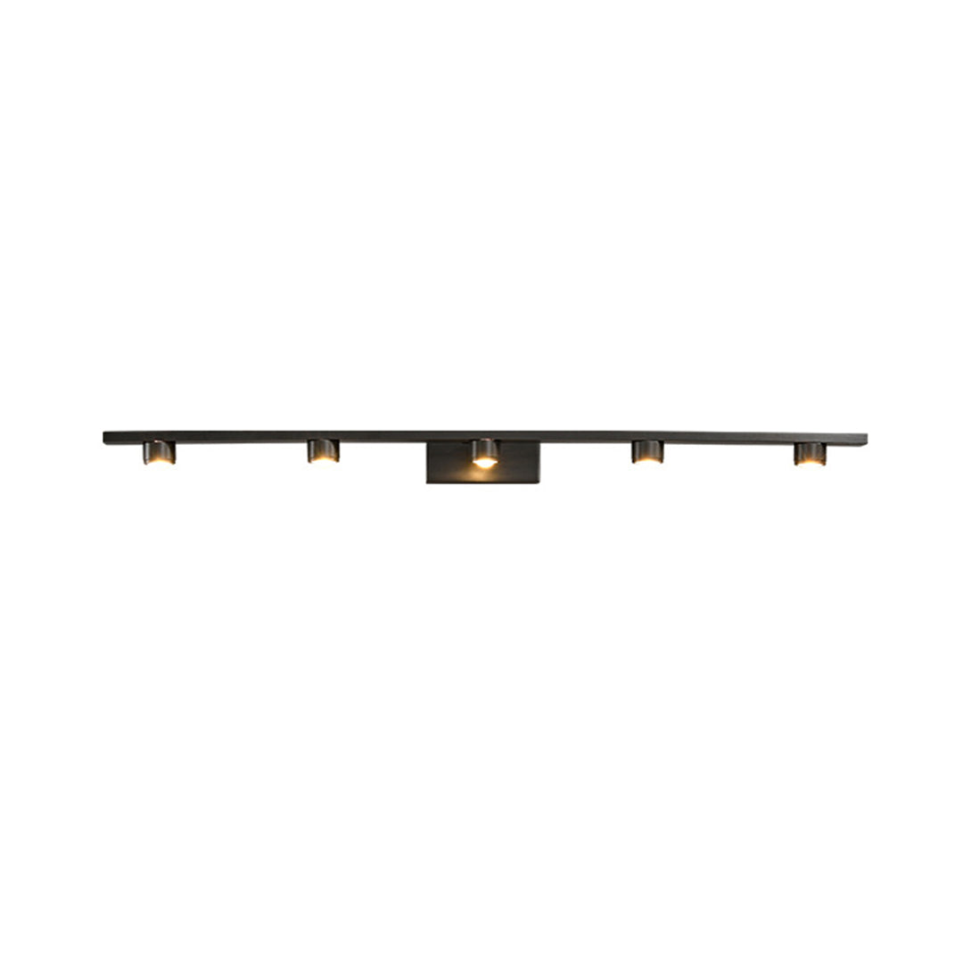 Compact black vanity lights for bathroom with three-light configuration for modern bathroom illumination