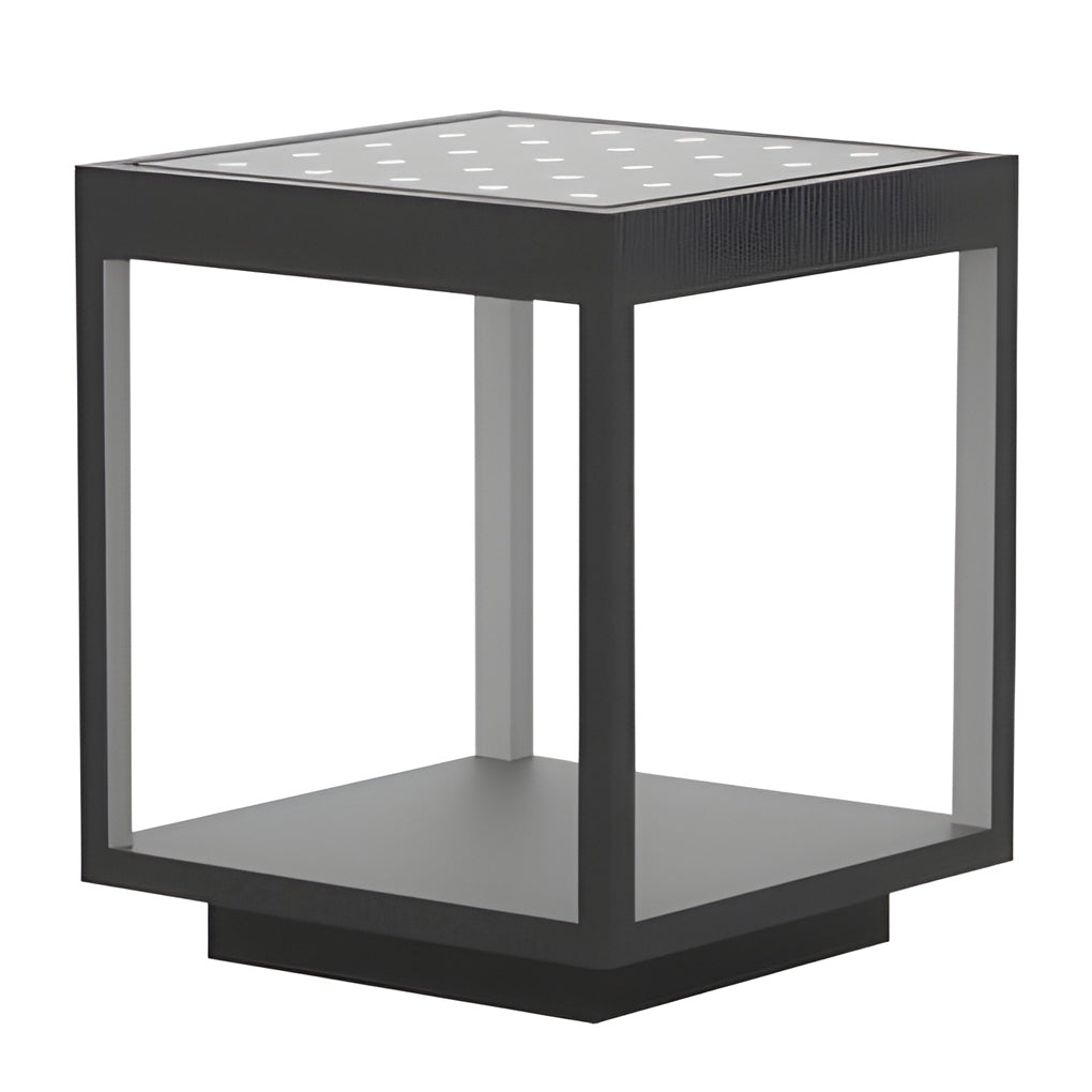 Minimalist square concrete pillar light for outdoor lighting