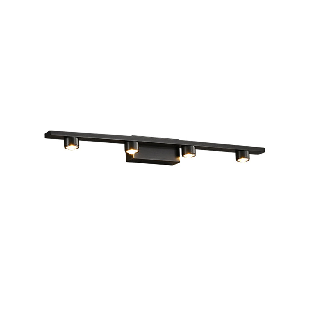 Contemporary black vanity lights for bathroom with adjustable track lighting and modern minimalist design