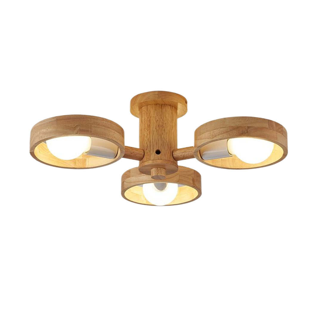 Contemporary brass glass shade chandelier with four arms and wall light modern design