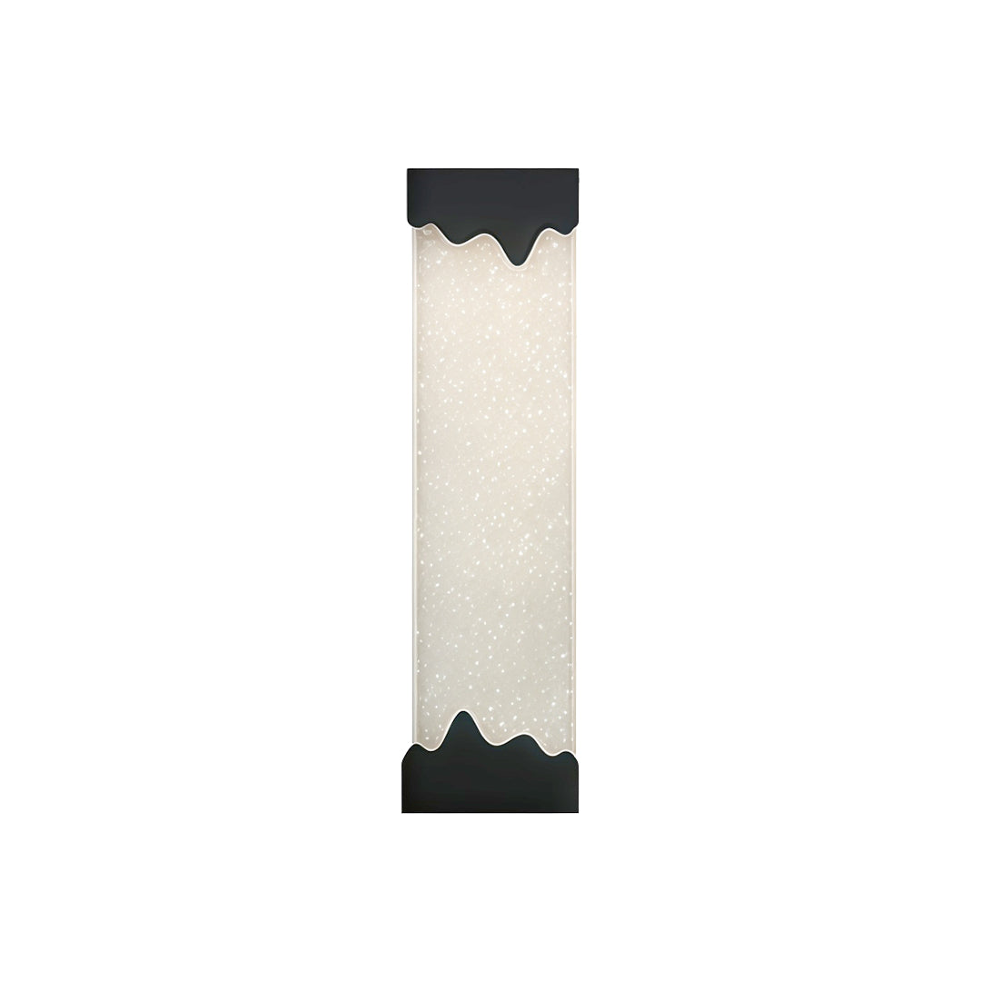 Contemporary outdoor wall lighting black linear wall sconce with cascading illumination and modern design