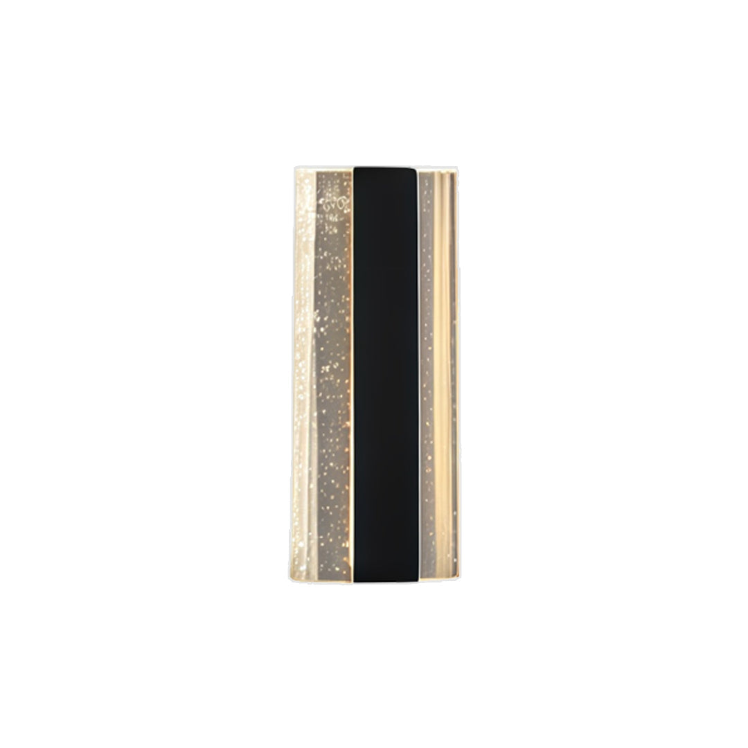 Contemporary outdoor wall lighting linear wall sconce with vertical slot design and black metal housing