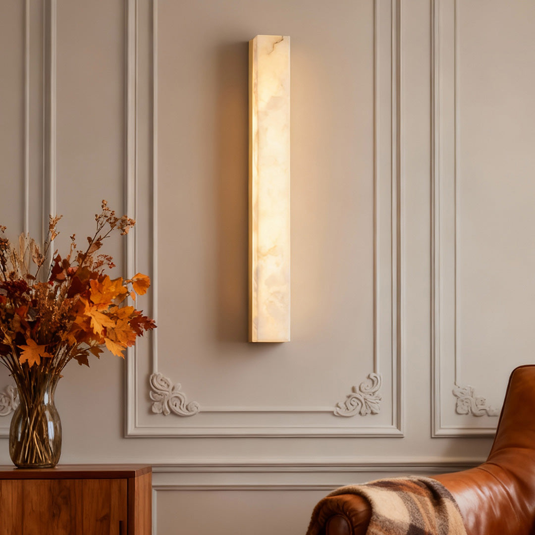 Copper sconce indoor with a close-up of its elegant copper finish and warm light.
