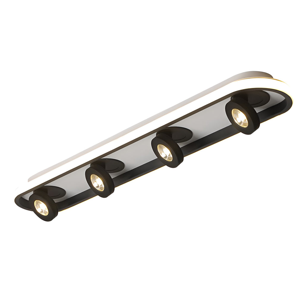 Black long bar corridor ceiling light for hallway
