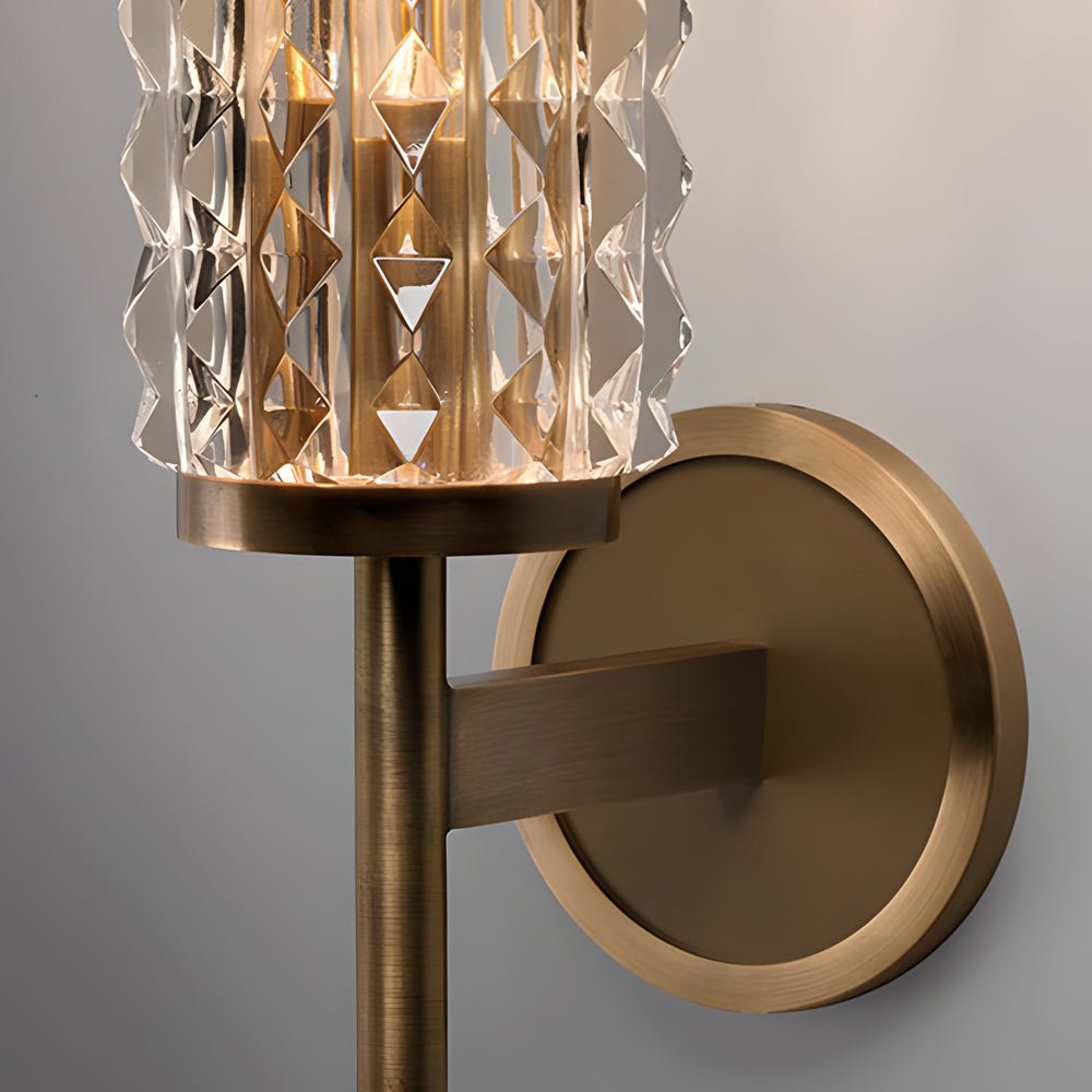 Creative Luxury Glass Copper American - Style Bedroom Wall Lights Indoor