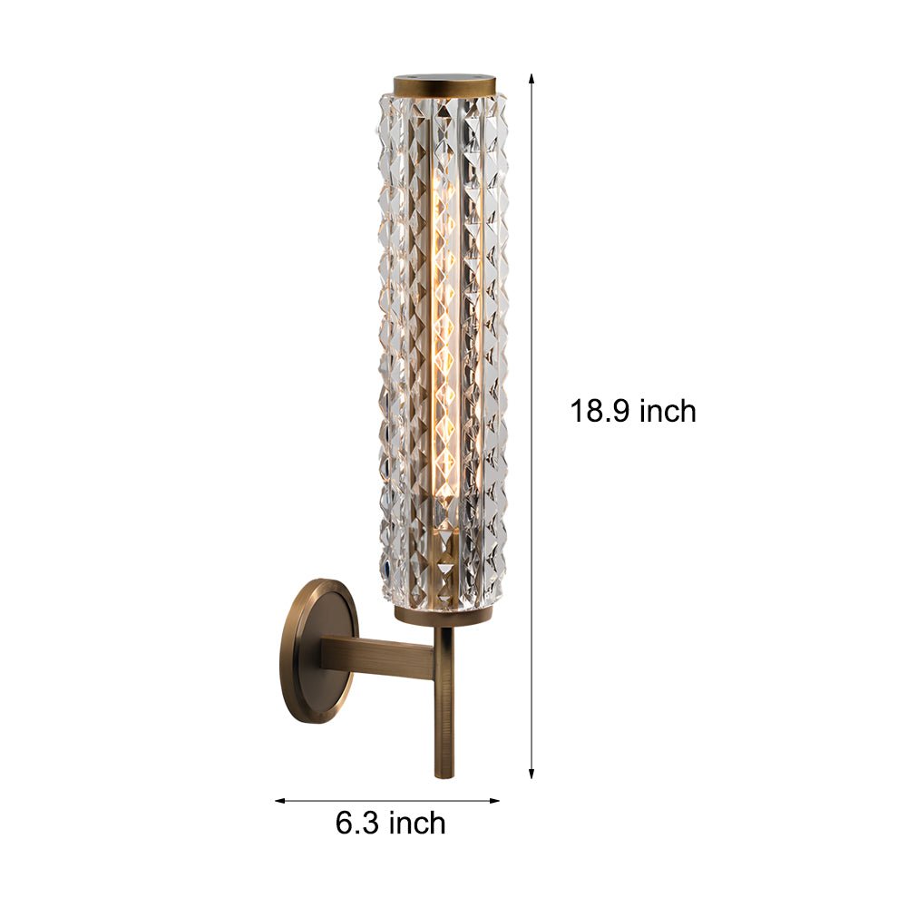 Creative Luxury Glass Copper American - Style Bedroom Wall Lights Indoor
