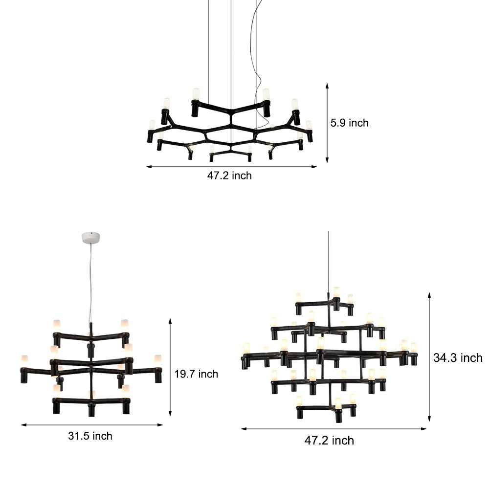 Creative Metal Special - Shaped Geometric LED Designer Nordic Chandelier