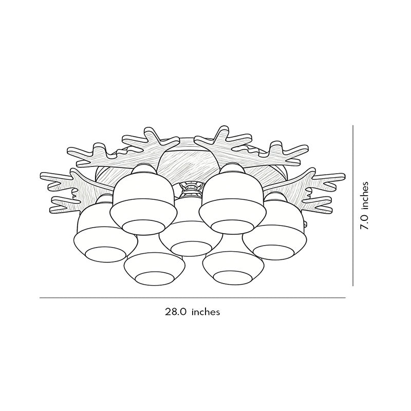 Decorative flush mount globe ceiling lamp combining natural wood and frosted glass for modern home lighting.