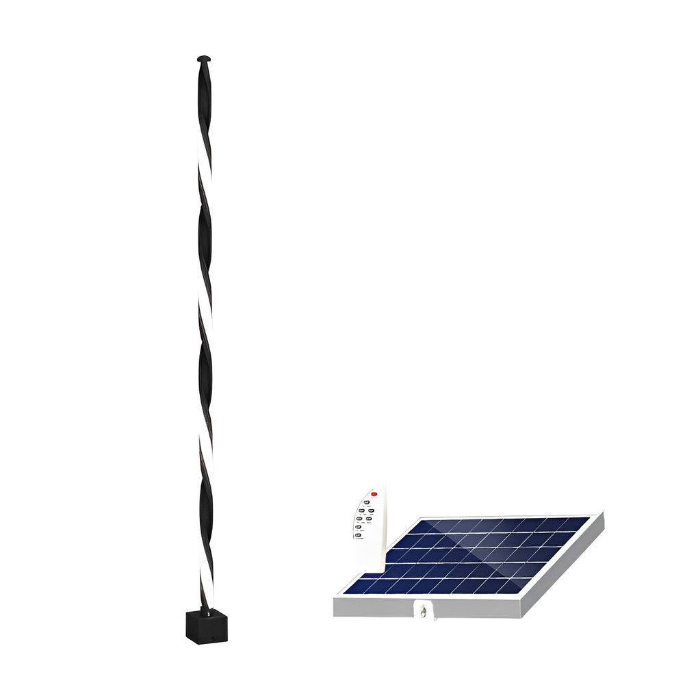 Decorative garden lighting product with solar panel accessory displayed for outdoor charging.