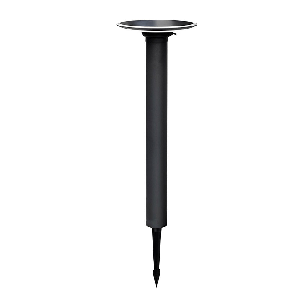 Decorative solar path lights with pointed ground spike, suitable for garden paths and soft soil installation.