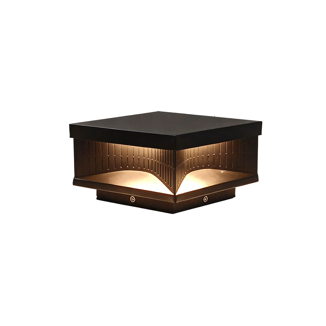 Brighten front yards and gardens with square outdoor pillar lights stripe decorative LED light, stylish and long-lasting.