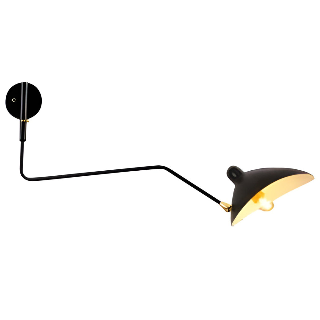 Double arm wall sconce product image displaying extended swing arm configuration on a clean white background.