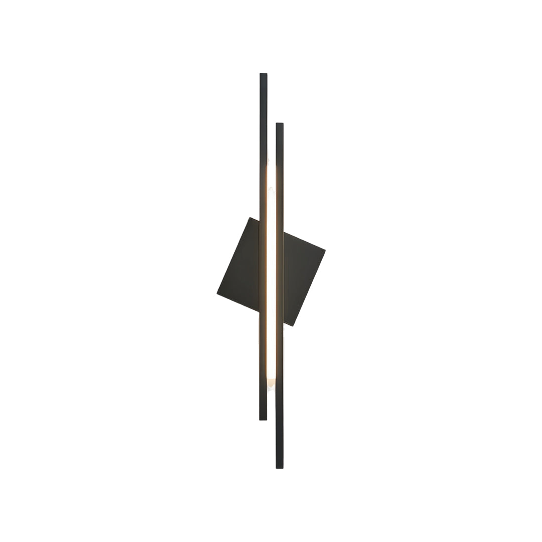 Elegant gold metal floor lamp with a single diamond-shaped shade
