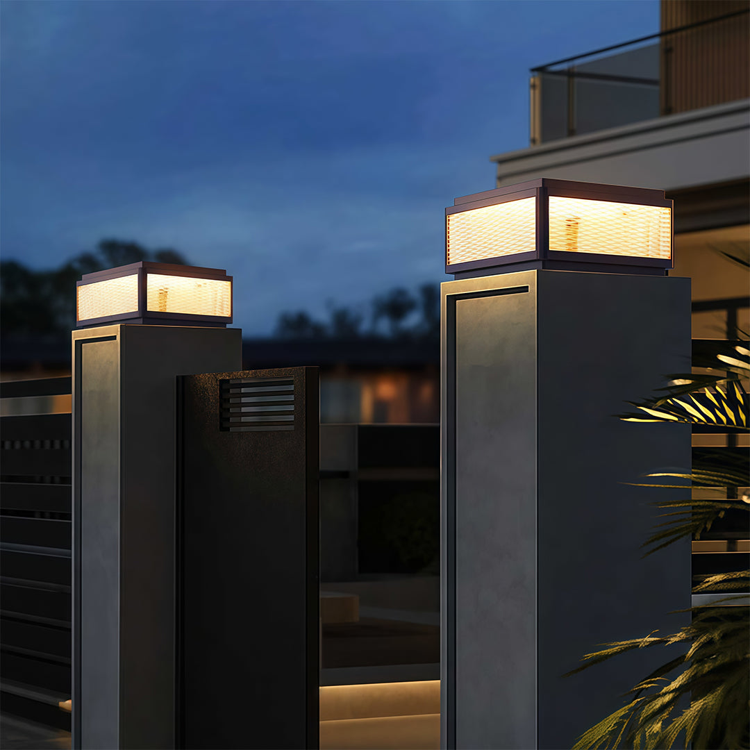 Add modern charm to your yard with waterproof outdoor pillar top lights, offering minimalist design and long-lasting durability for any outdoor setting.