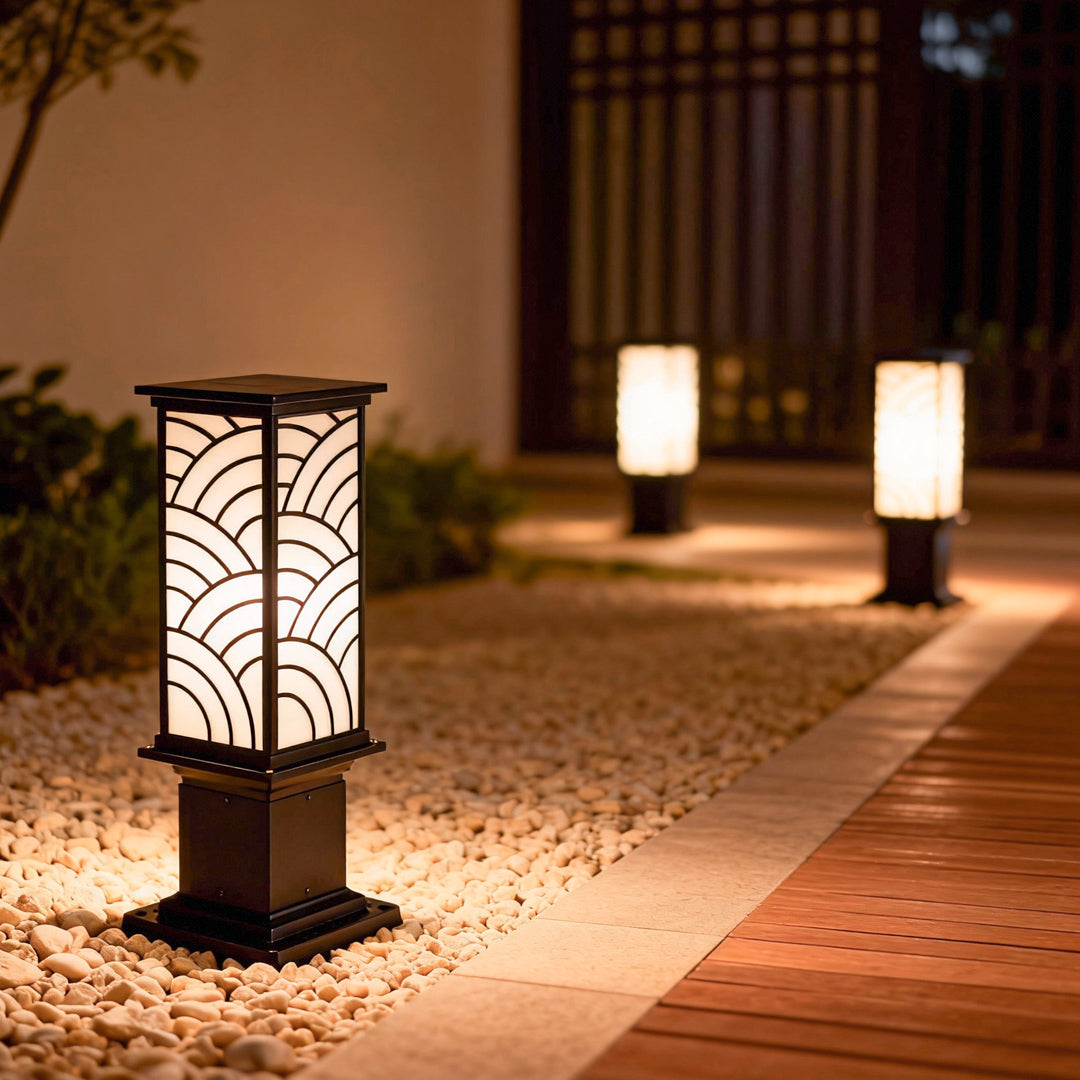 This exterior bollard light features a waterproof design, offering reliable, stylish lighting for your lawn, garden, or outdoor pathways year-round.