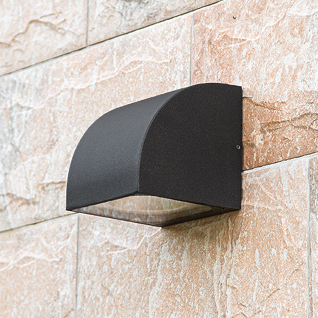 Classic bronze wall light with frosted glass shade in traditional lantern design