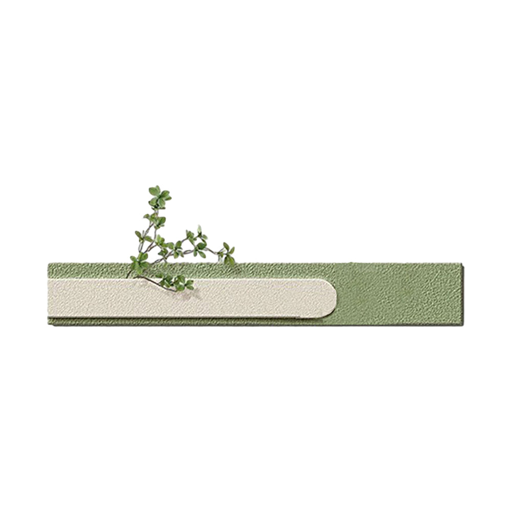 Faux sandstone wall light with a close-up of the integrated plant feature.