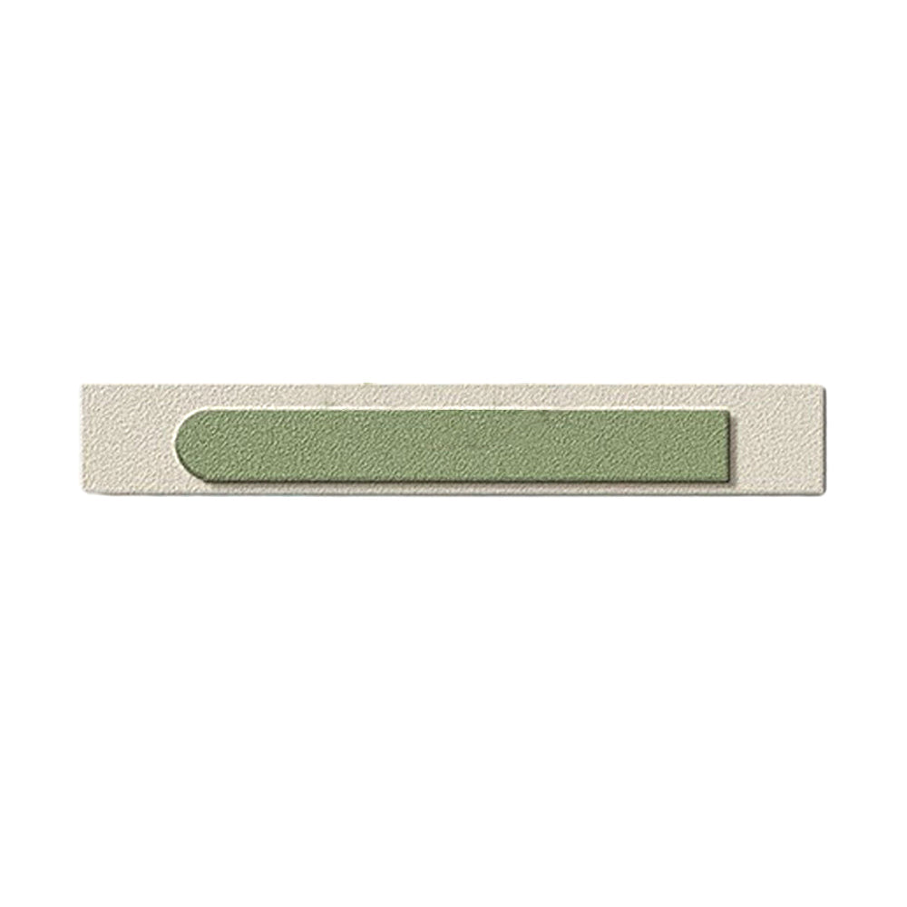 Faux sandstone wall light in light beige, front view of the minimalist design.