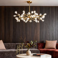Firefly pendant light installed in modern living room interior.