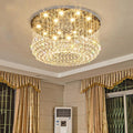 Glass - cicles Crystal LED Chandelier Drum Flush Mount Chandelier