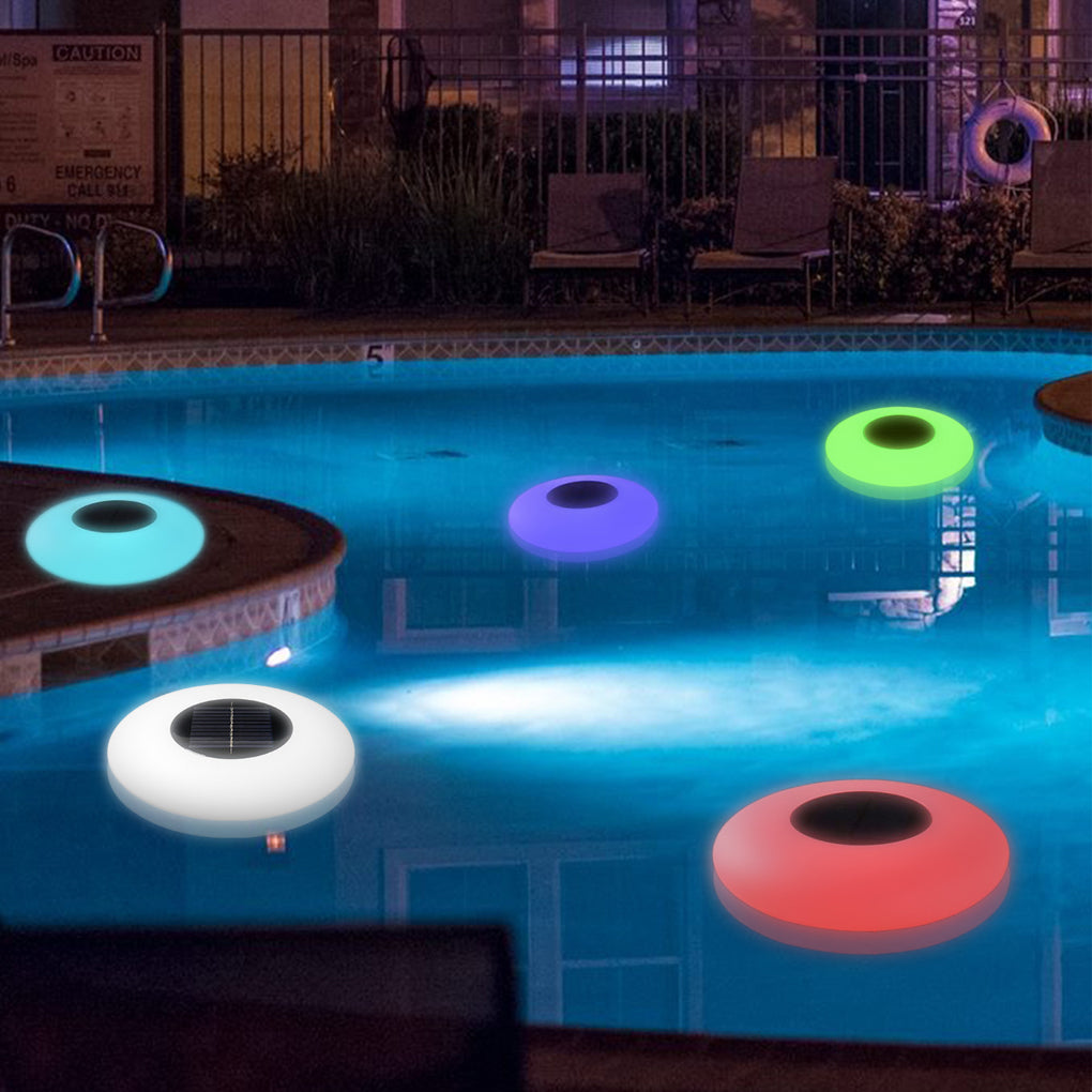 Colorful floating pond lamps used for pool lighting