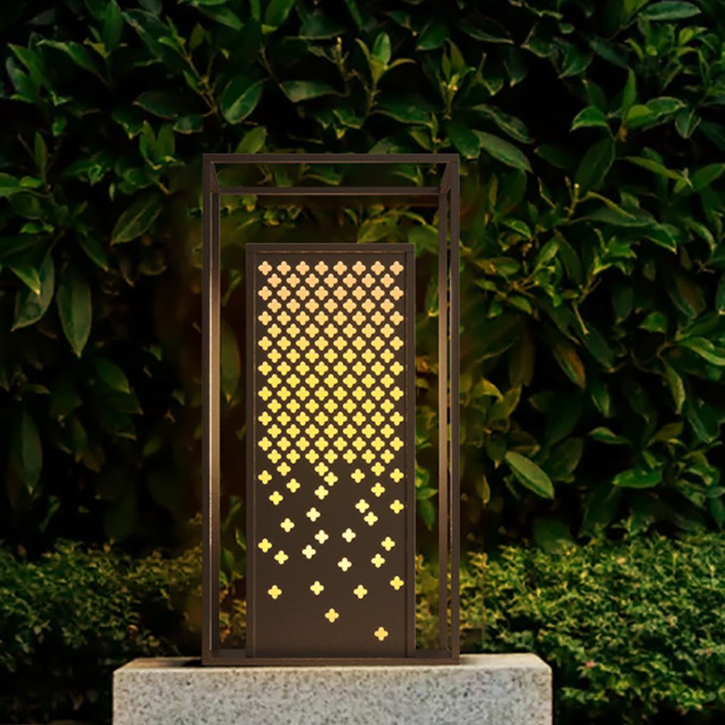 Floral Brown Stainless Steel Garden Light Waterproof Outdoor Lighting
