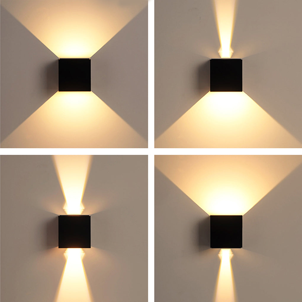 Square Waterproof Up Down Lighting Adjustable Modern Exterior