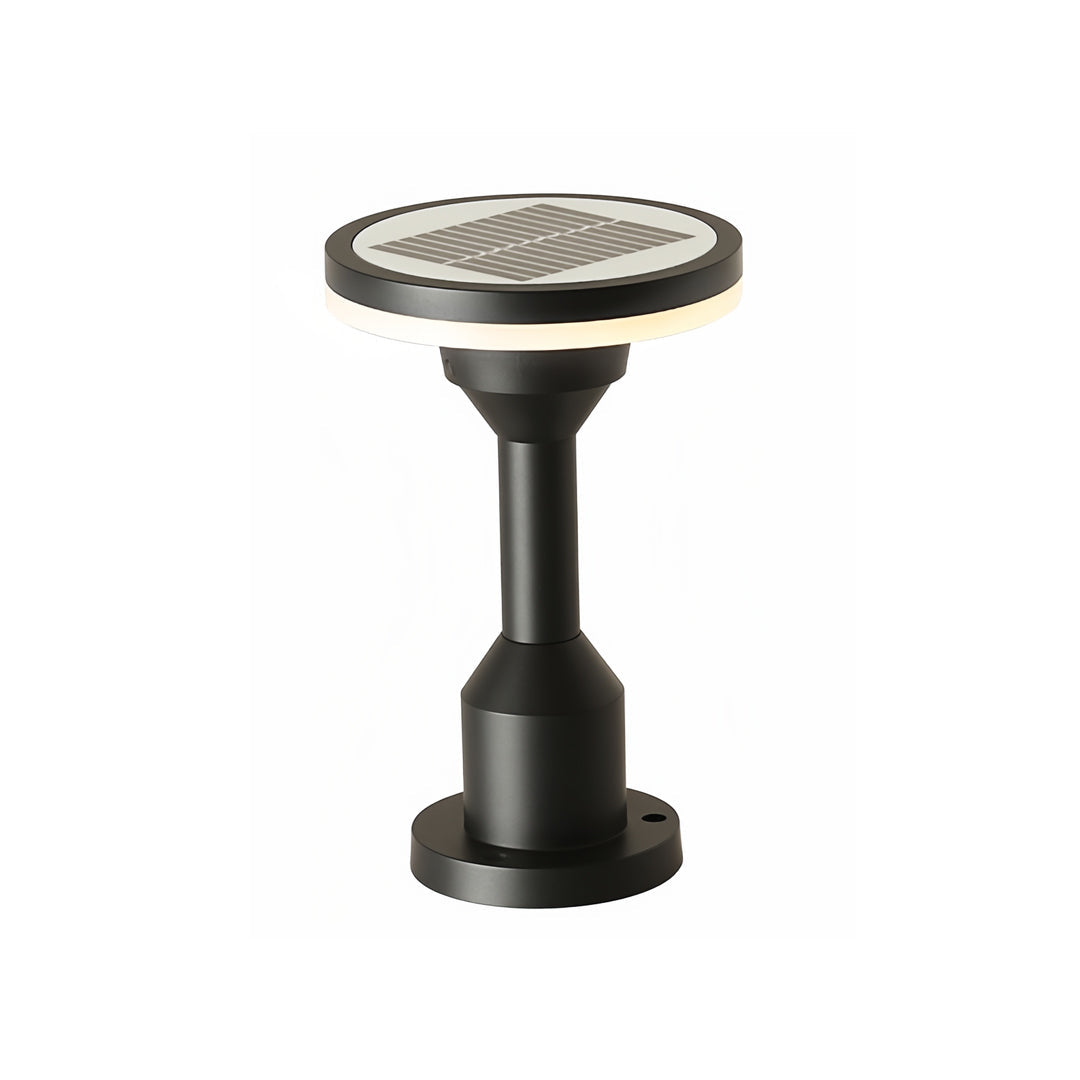 modern garden path lighting fixture with circular top for outdoor landscape paths