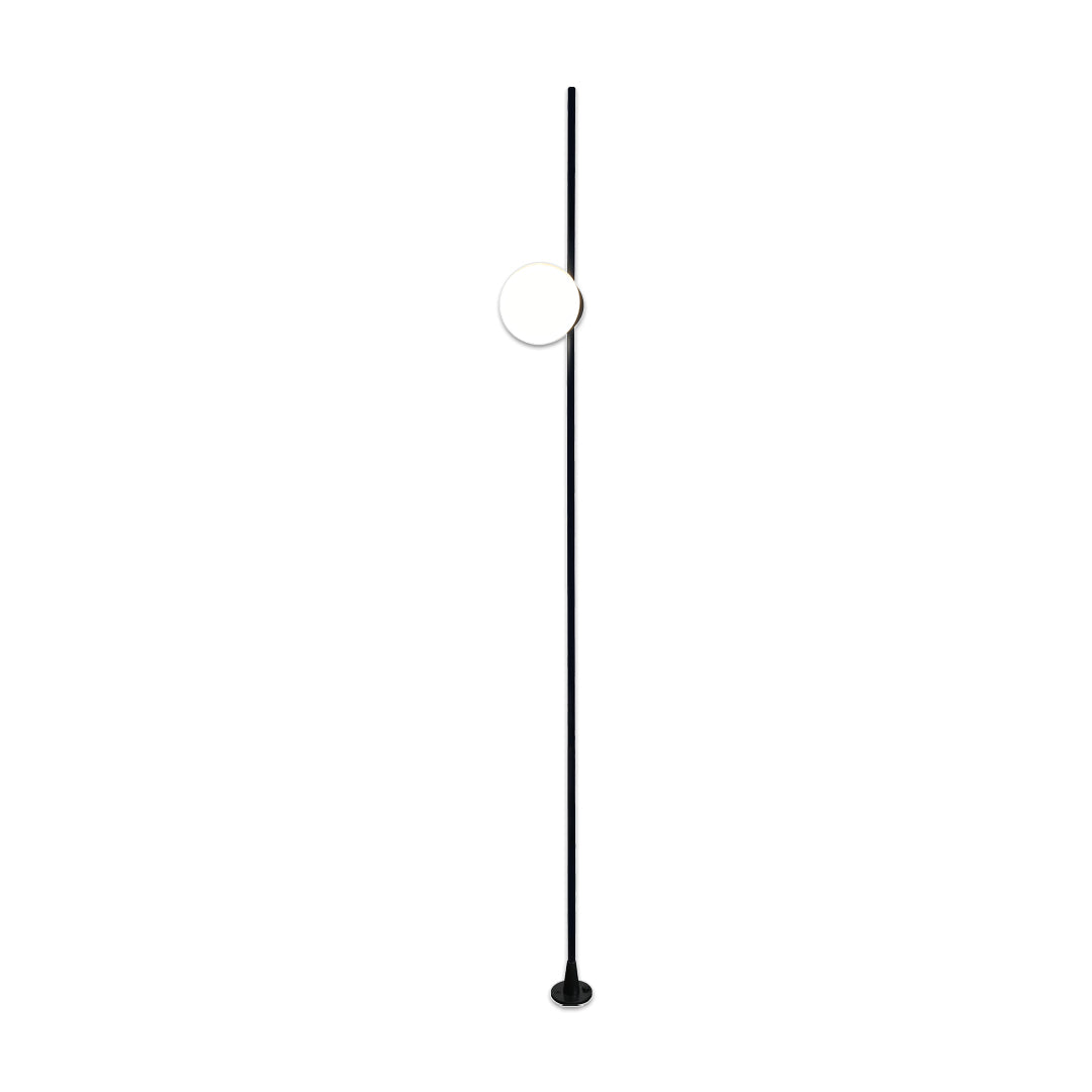 A sleek vertical garden lamp with a minimal cylindrical head, offering subtle and elegant garden pathway lighting.