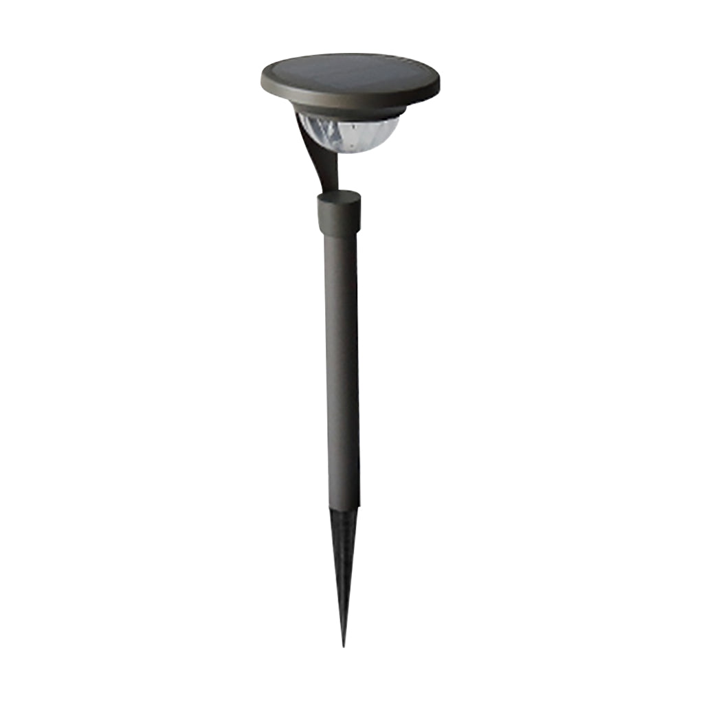 Garden stake solar lights, side view of the stake and light fixture.