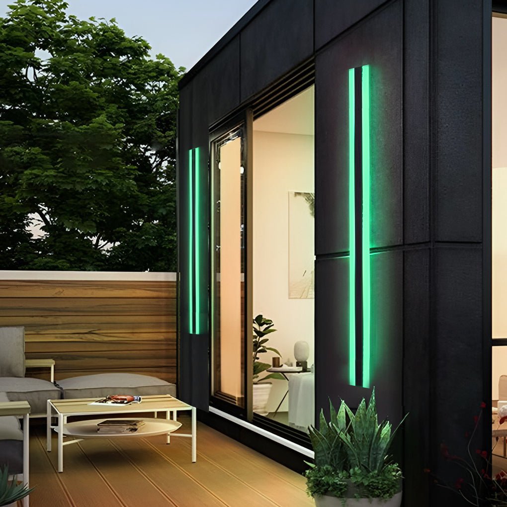 Gate wall light minimalist linear wall mount lamp for porch combines modern aesthetics with practical exterior lighting.