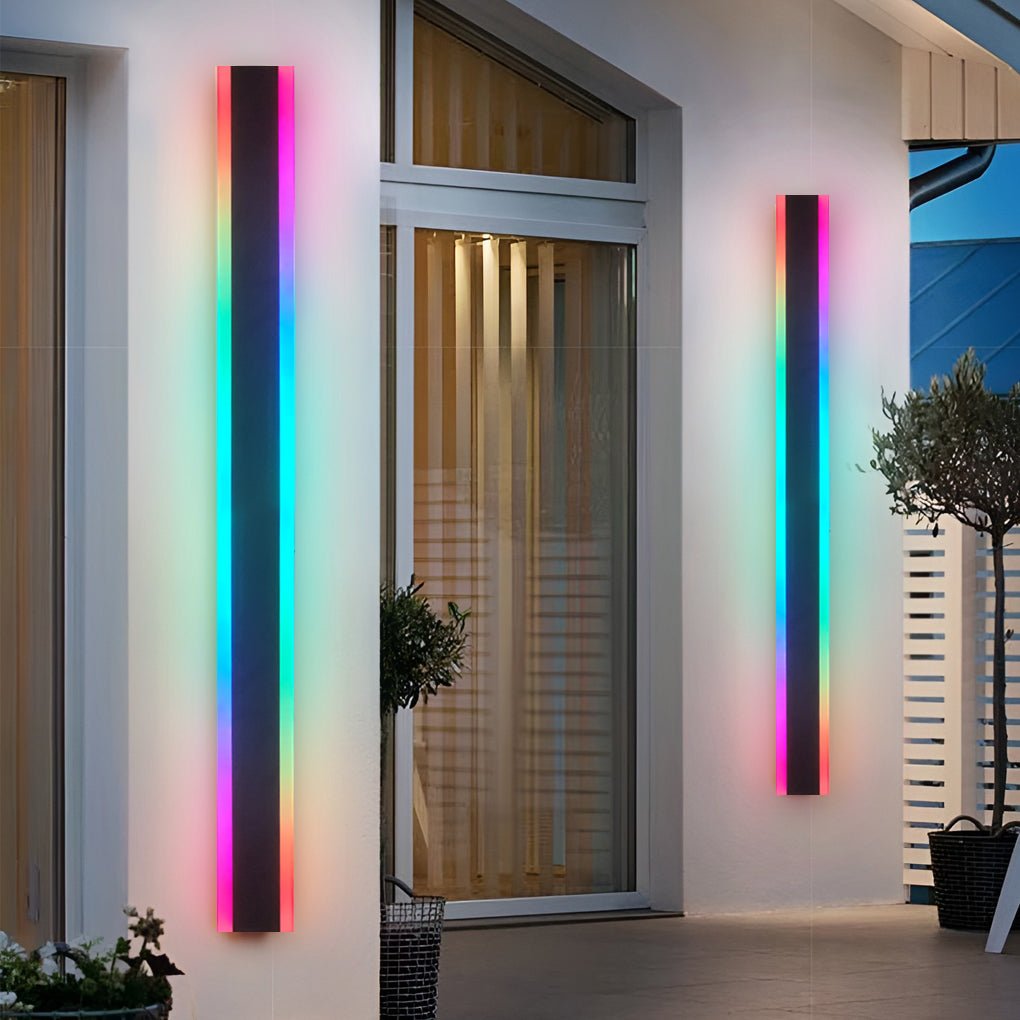 Gate wall light minimalist linear wall mount lamp for porch highlights architectural details with soft, balanced illumination.