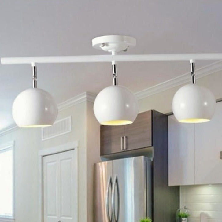 3 - Light Bowled Metal Semi Flush Mount Ceiling Light – Modern & Bright