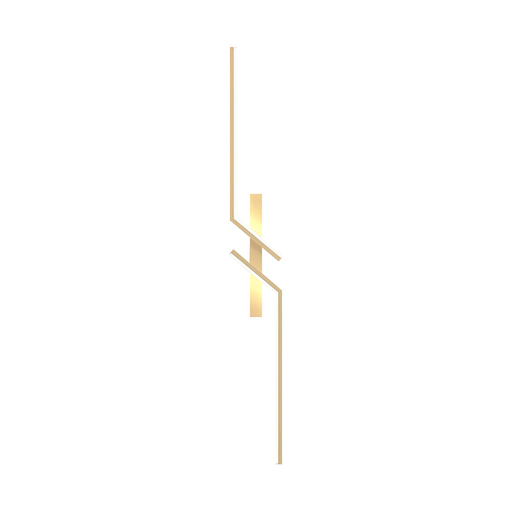 Technical diagram showing dimensions and structure of a geometric wall sconce model.