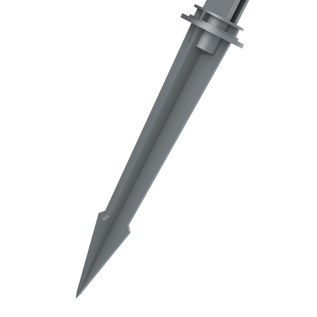 Close-up view of gray spotlight fixture showing adjustable mounting and directional capabilities