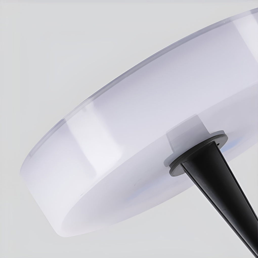 Ground solar lights with close-up of the light diffusion pattern.