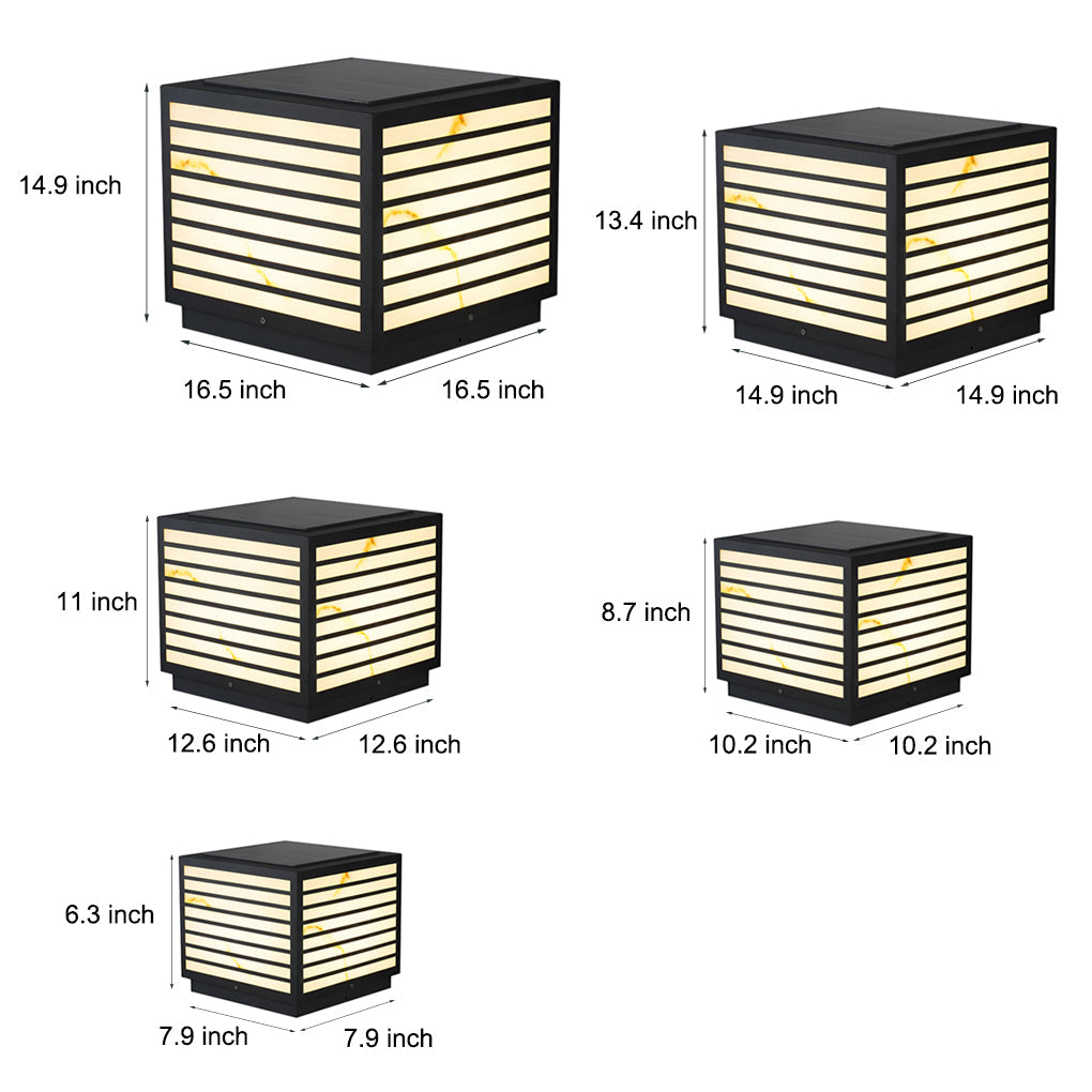 Home pillar light size and dimensions reference image