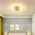 5 - Light Unique Style Design Flush Mount Lighting Metal Crystal LED Living Room Ceiling Lights