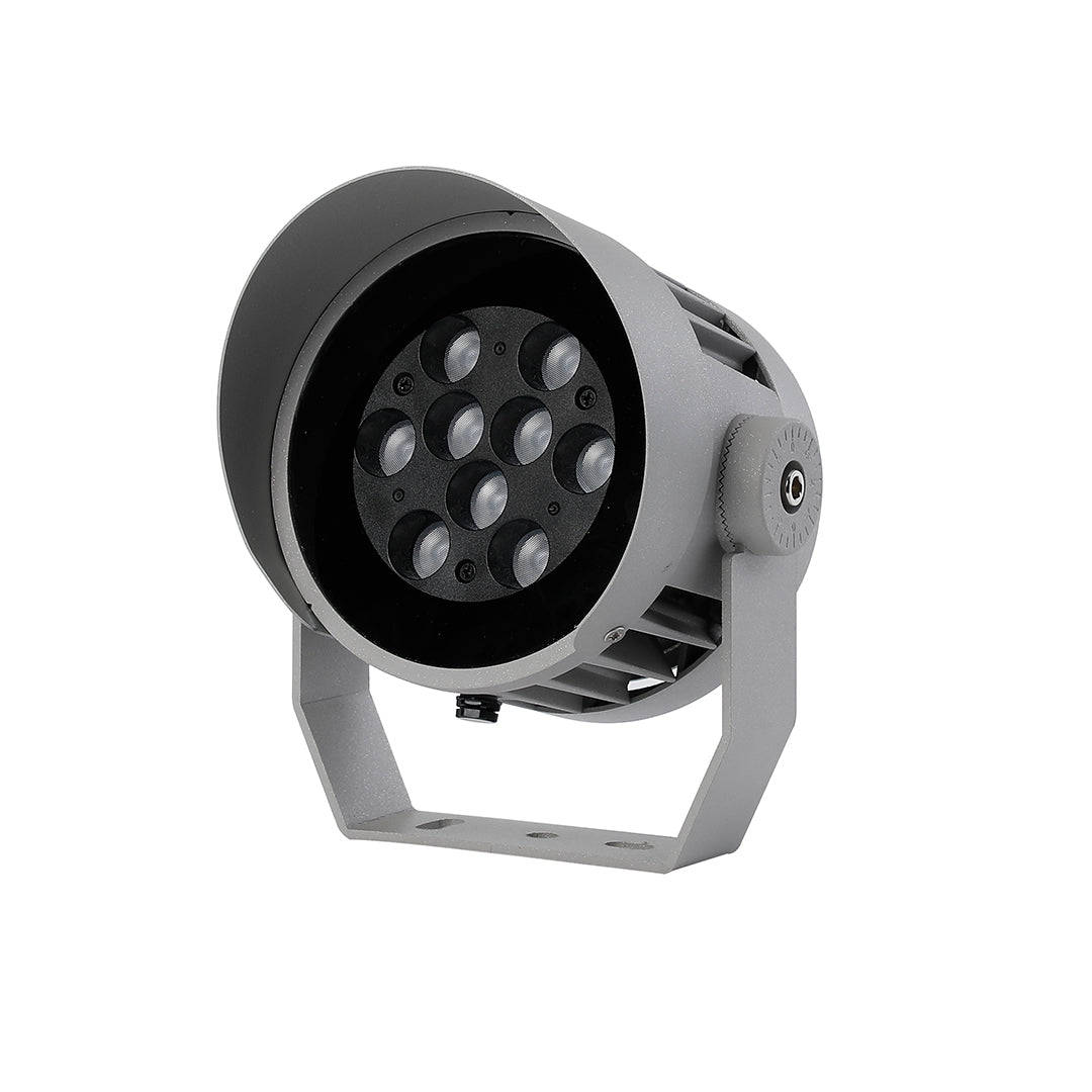 Industrial waterproof LED spotlight with weatherproof casing and precise beam control technology