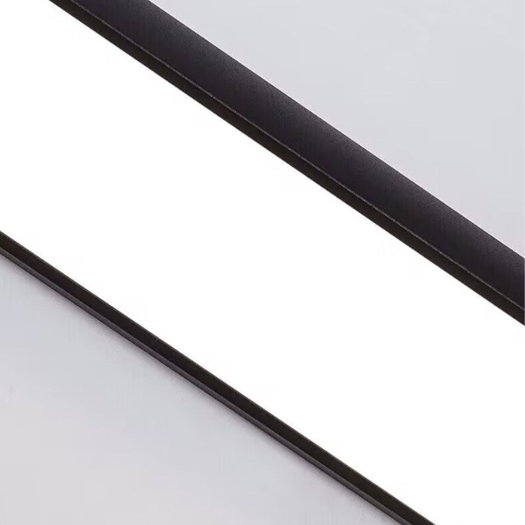 Detailed view of integrated LED diffuser on a modern exterior wall light.