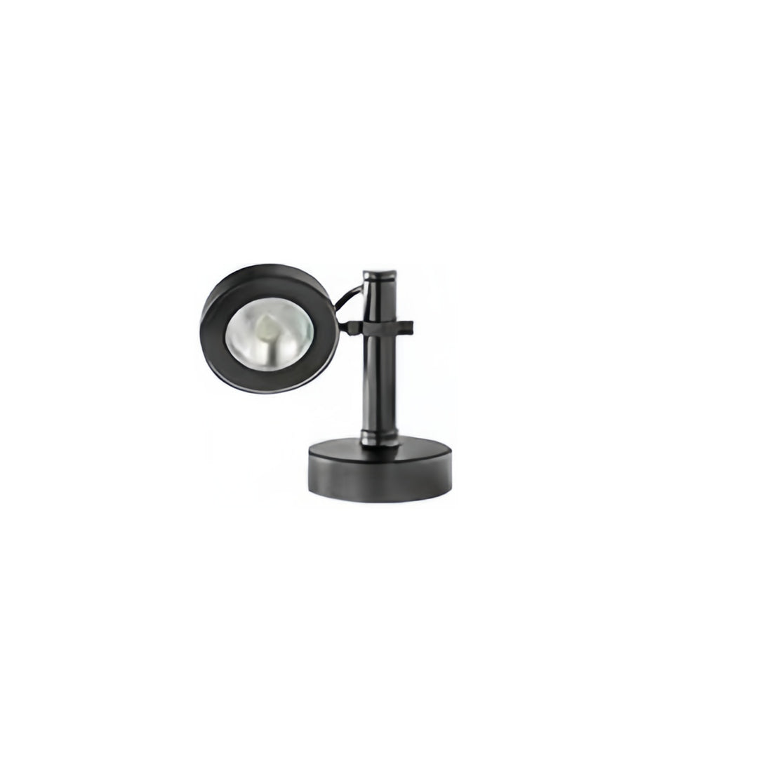 Isolated view of the single-head pathway landscape lights fixture, showcasing its sturdy base and adjustable tilt mechanism.