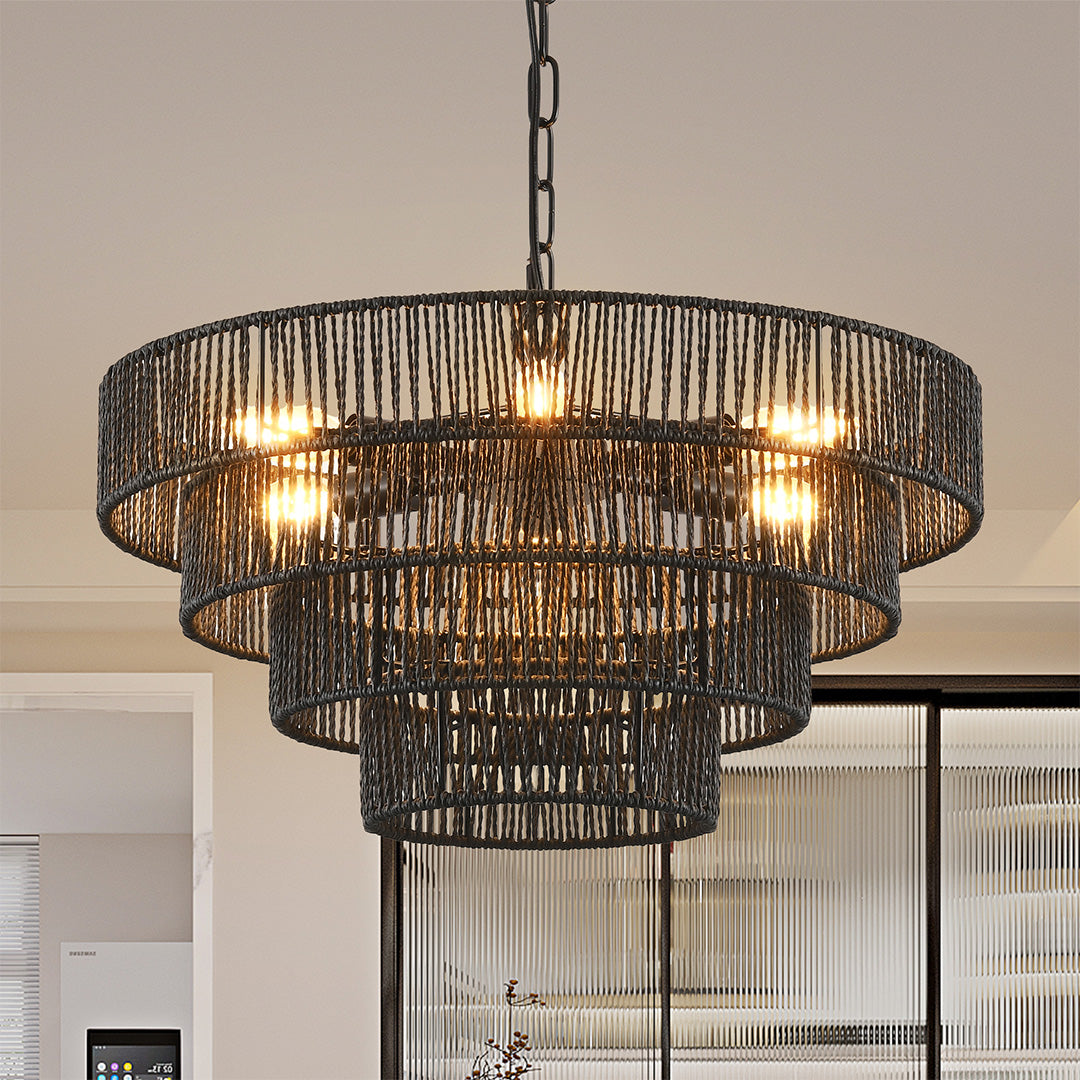 Create a peaceful ambiance with Japanese style chandeliers, featuring zen-inspired, creative art ceiling lights for a serene and artistic lighting experience.