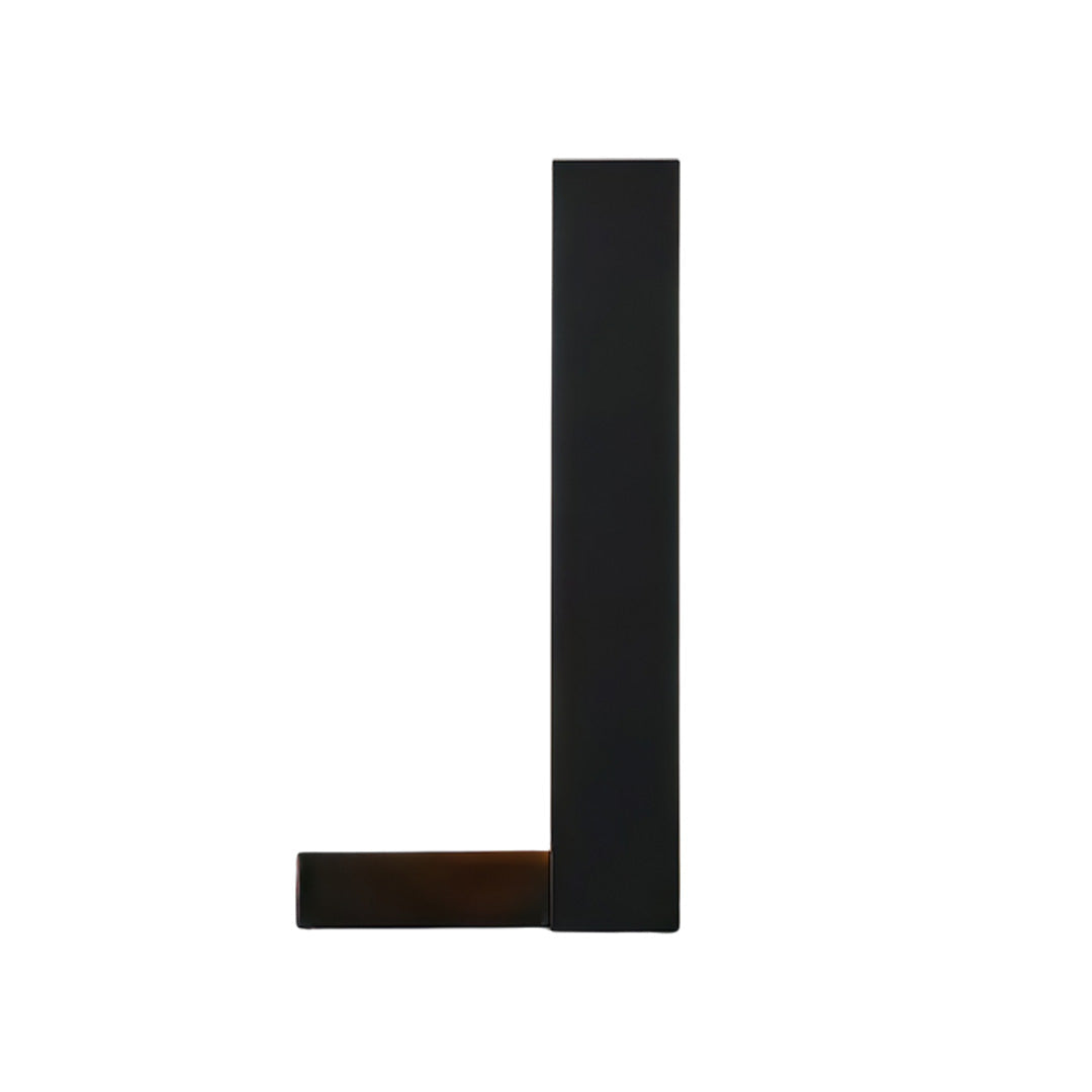 L shape wall light in black and gold finish modern style.