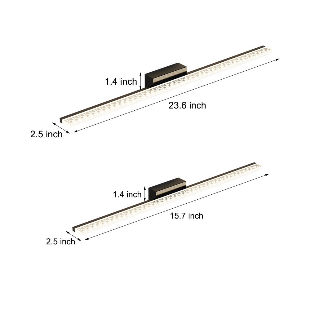 LED Bathroom Vanity Lights with Geometric Acrylic Shade and 3 - Step Dimming