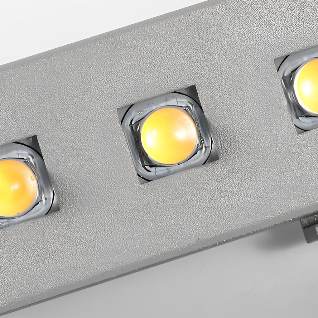 LED building facade lighting installed on a modern building balcony for subtle and elegant outdoor lighting.