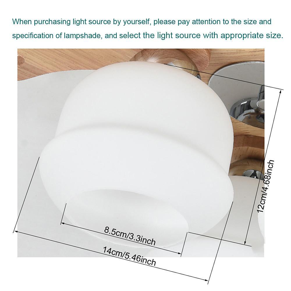 Energy efficient LED bulb used inside a modern globe ceiling lamp showing bright and even illumination.