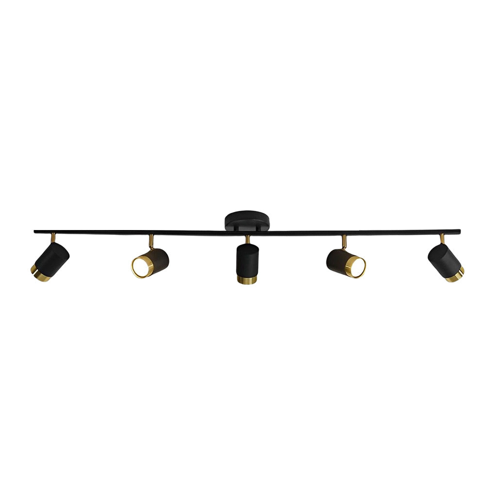 LED ceiling track spotlights with a minimalist design, installed in a stylish hallway.