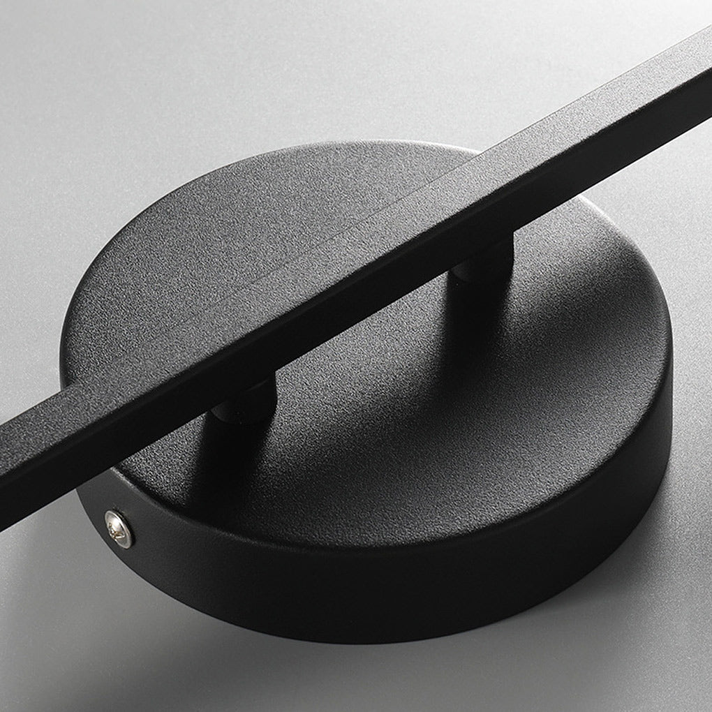 LED ceiling track spotlights with a sleek black design, providing ambient lighting in a bedroom.