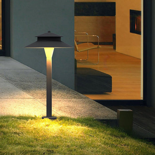Aluminum Industrial Hat - Top LED Pathway Light Outdoor 5W Lawn Lamp