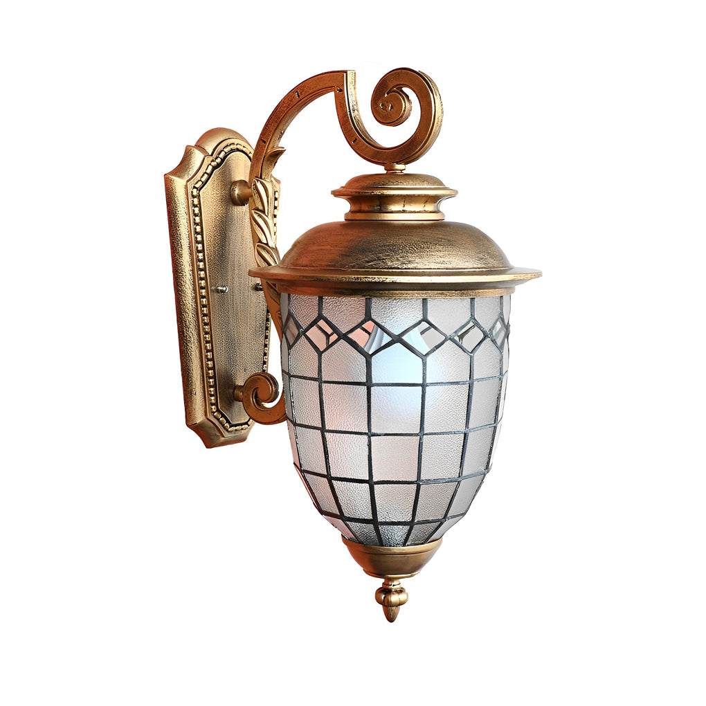 LED outdoor sconce product isolated on white background in bronze finish.